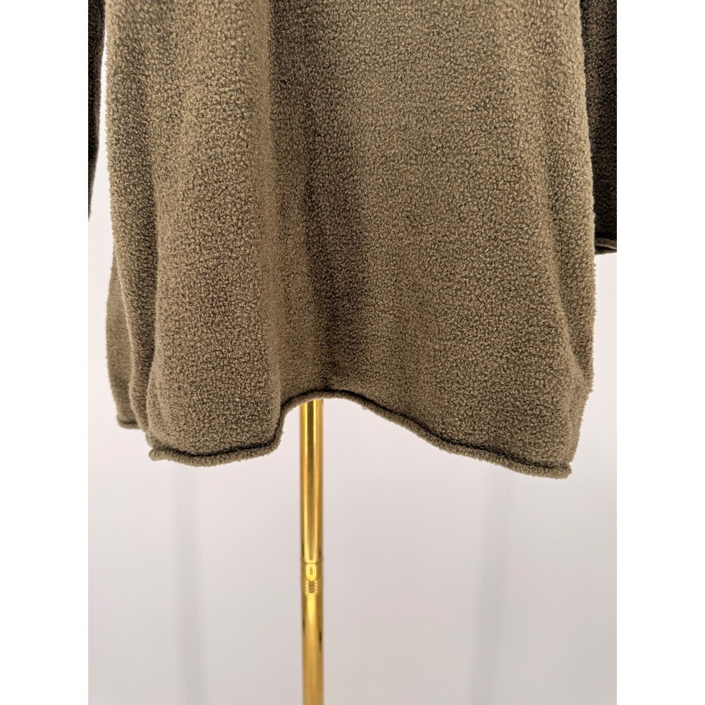 Barefoot Dreams CozyChic Lite Cardigan Olive Green‎ Open Front Pockets M - Picture 4 of 8
